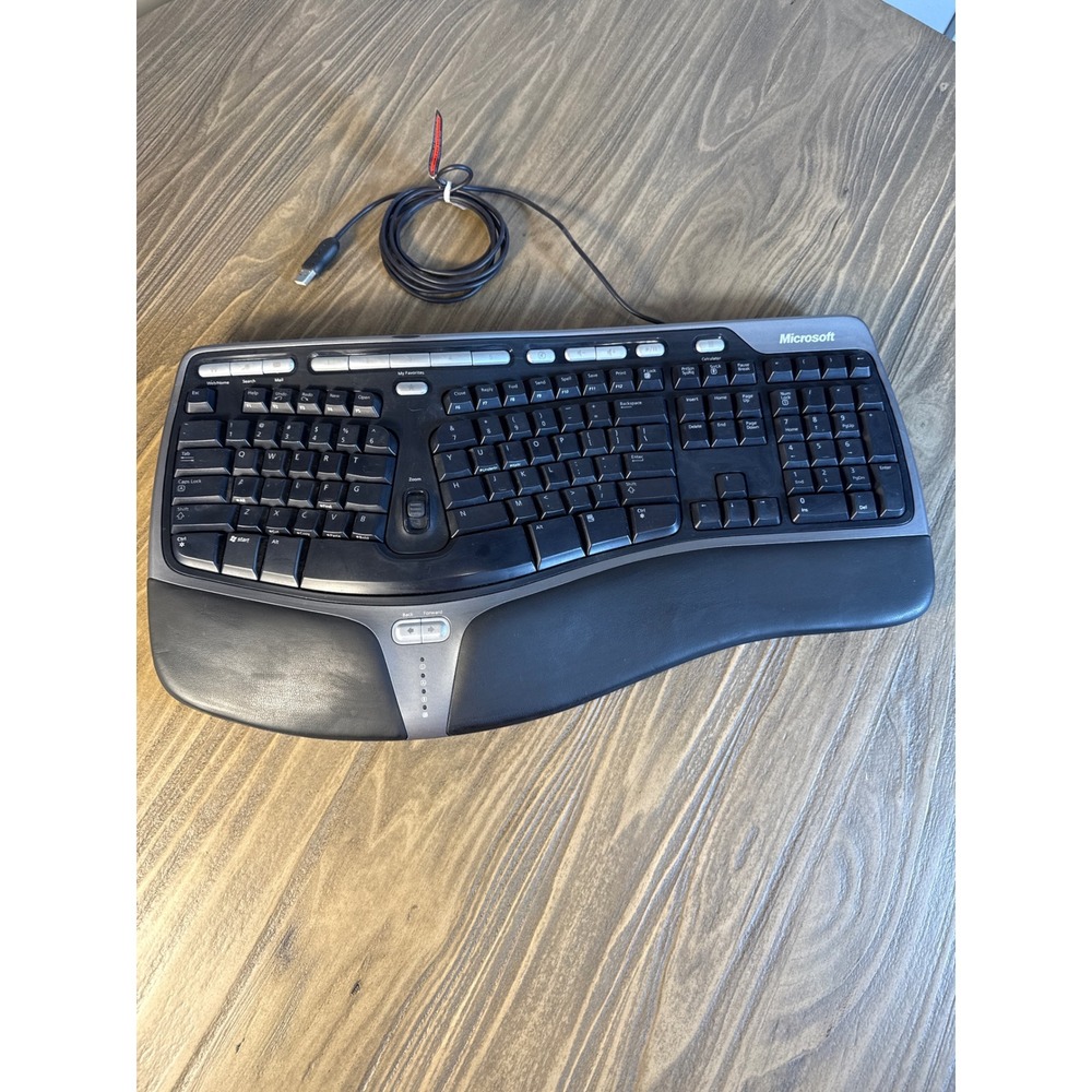 Microsoft Natural Ergonomic Keyboard 4000 v1.0 Wired USB KU-0462 Tested Working